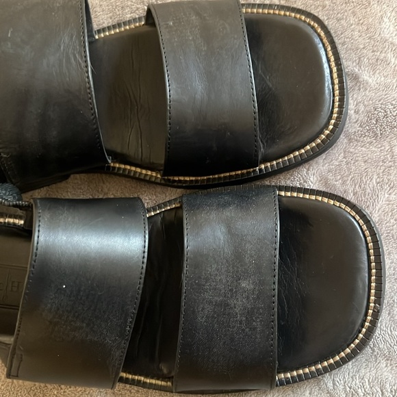 Cole Haan‎ Black Leather Sandals Double Strap Mens Size 9 main image 6